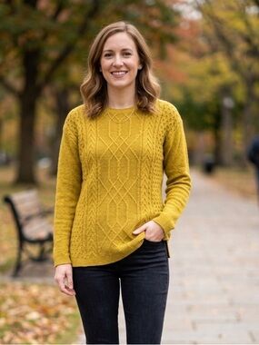 Foil | Mustard Cable Knit Sweater | Sz XS